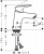 Смеситель для раковины Hansgrohe Logis 71077000, хром