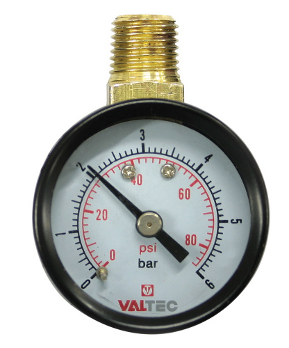 Манометр Valtec VT.TM40 Ду 40 с верхним подключением , 1/4", 0-6 бар (для редуктора давления)