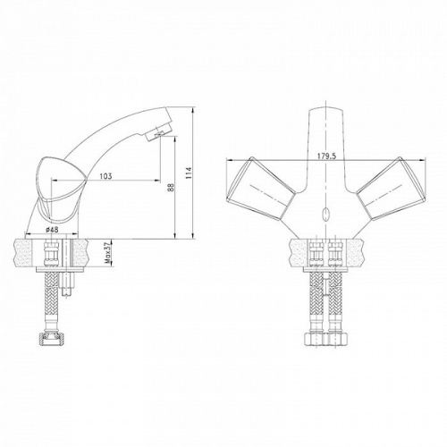 Смеситель для умывальника Iddis Bounce BOUSB00i01, хром