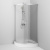 W53G-315-090MT64 BLISS L Solo Slide. Стекла для душ.уголок, 90x90, профиль матовый хром, стекло проз
