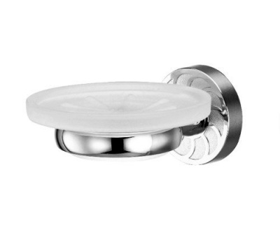 Мыльница стеклянная WasserKRAFT Isen K-4029, хром