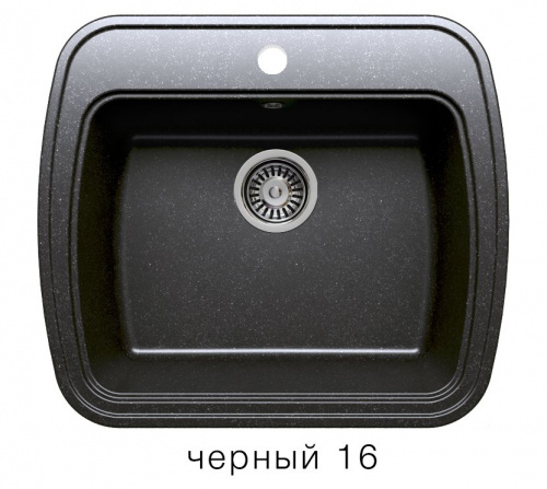 Кухонная мойка Polygran F-11 черный, 57х50х21