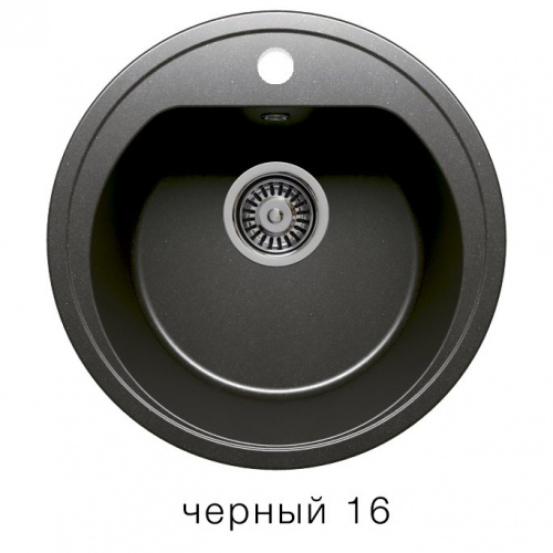 Кухонная мойка Polygran F-05 черный, 45х45х20