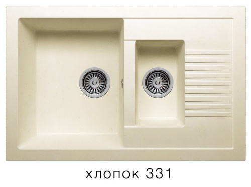 Кухонная мойка Polygran F-21 хлопок, 77х49х19