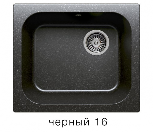 Кухонная мойка Polygran F-17 черный, 43х50х20