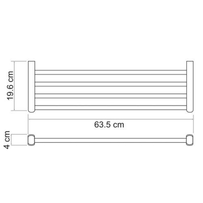 Полка для полотенец WasserKRAFT Berkel K-6811, хром
