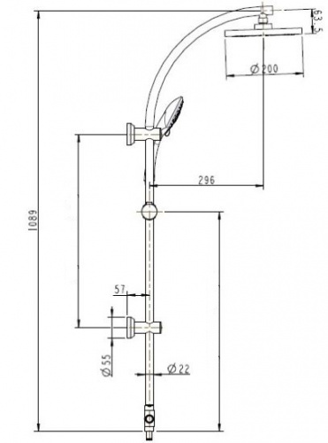 Душевая система ESKO ST1010