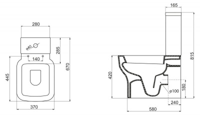 Унитаз-компакт BELBAGNO VASO
