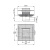 Сливной трап AlcaPlast APV1324 105x105/50 с комбинированным гидрозатвором