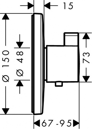 Смеситель для душа Hansgrohe Ecostat S 15756000, хром