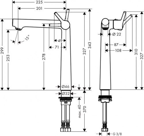 Смеситель для раковины Hansgrohe Talis S 72116000, хром