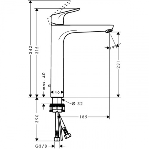 Смеситель для раковины Hansgrohe Focus 31531000, хром