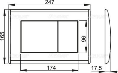 Кнопка смыва AlcaPlast M271 хром - глянцевая