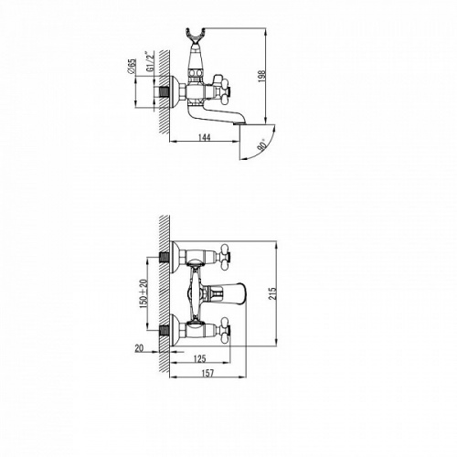 Смеситель для ванны Iddis Jeals JEASB02i02, хром