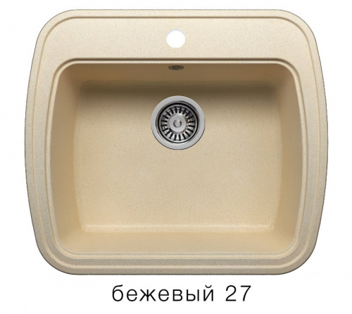 Кухонная мойка Polygran F-11 бежевый, 57х50х21