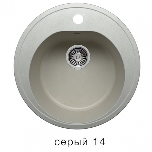 Кухонная мойка Polygran F-08 серый, 51х51х19