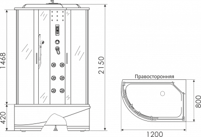 Кабина душевая Erlit Comfort ER4512TPR-C3