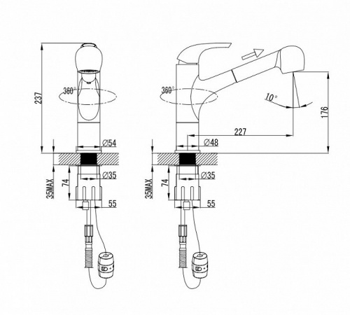 Смеситель для кухни Iddis Kitchen K01SBP0i05, хром