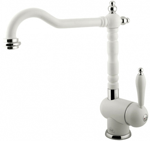 Смеситель для кухни Timo Morea 2406F White, гранит