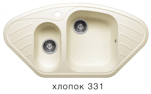 Кухонная мойка Polygran F-14 хлопок, 96х40,5х19