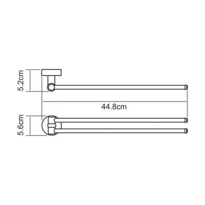 Держатель полотенец рога WasserKRAFT Isen K-4031, хром