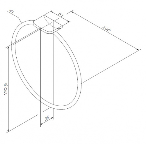 A50A34400 Inspire 2.0, Кольцо для полотенец, хром, шт