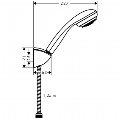 Душевой гарнитур Hansgrohe Crometta 85 1 jet 27576000, хром