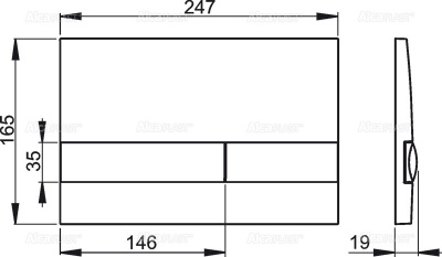 Кнопка смыва AlcaPlast M1741 хром - глянцевая