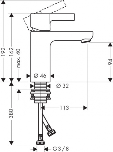Смеситель для раковины Hansgrohe Metris S 31068000, хром