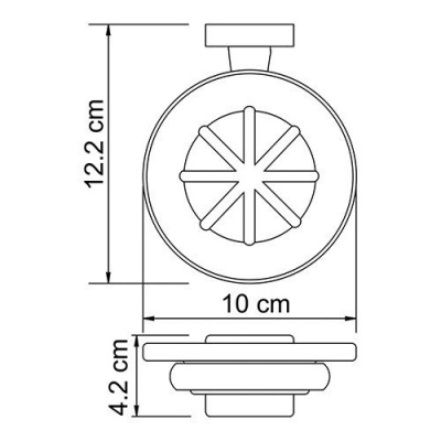 Мыльница стеклянная WasserKRAFT Lippe K-6529, хром