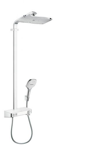 Душевая система Hansgrohe RaindanceSelect E 360 Showerpipe 1 jet 27288400, белый/хром