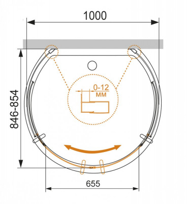 Душевой угол Cezares ECO-O-2-100/85-C-Cr 100x85x190
