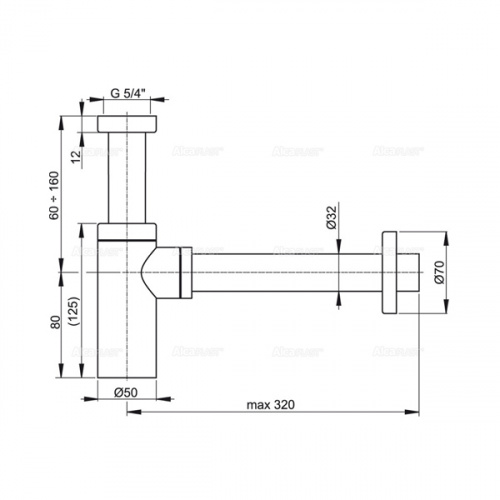 Сифон для раковины AlcaPlast DESIGN A400 круглый