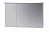 Зеркальный шкаф Dreja Aston 120 с Led освещением и розеткой, 3д, (40/40/40), белый