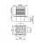 Сливной трап AlcaPlast APV1 105x105/50 с гидрозатвором