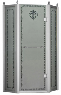 Душевой угол Cezares RETRO-P-1-90-CP-Br-L 90x90x195