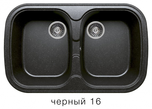 Кухонная мойка Polygran F-150 черный, 80х50х20
