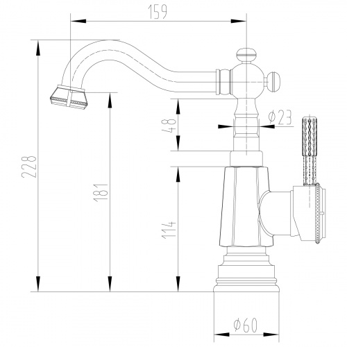Смеситель  Lemark Jasmine LM6604B для раковины/кухни
