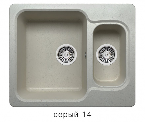 Кухонная мойка Polygran F-09 серый, 61х50х20
