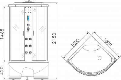 Кабина душевая Erlit Comfort ER4510TP-C4