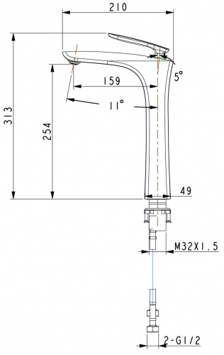 Смеситель для раковины Timo Helmi 4011-00-16F, белый
