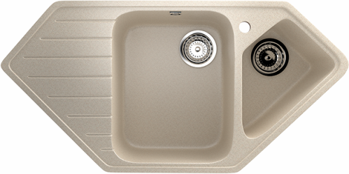 Кухонная мойка Ulgran U-409 97x50x20, бежевый