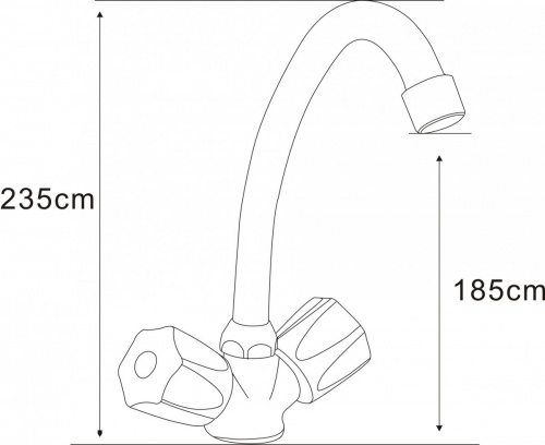 Смеситель для кухни Osgard Glan 72076, хром