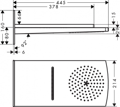 Верхний душ Hansgrohe Raindance Rainfall 180 2jet 28433400, хром