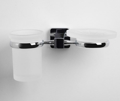 Держатель стакана и мыльницы WasserKRAFT Lippe K-6526, хром