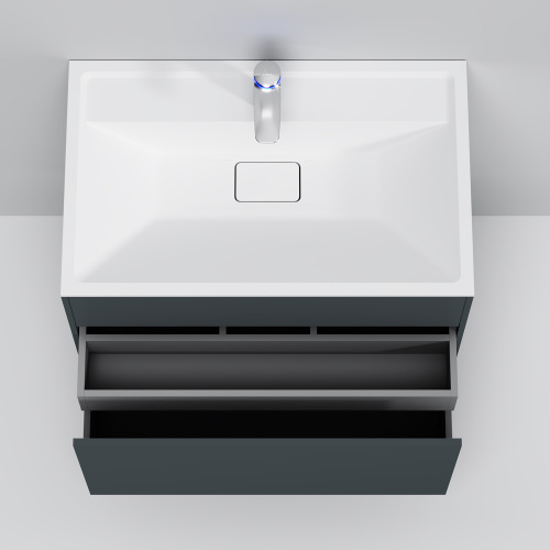 M50AFHX0803GM INSPIRE V2.0, База под раковину, подвесная, 80 см, 3 ящика, push-to-open, графит матов