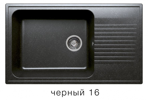 Кухонная мойка Polygran F-19 черный, 85х50х20,5
