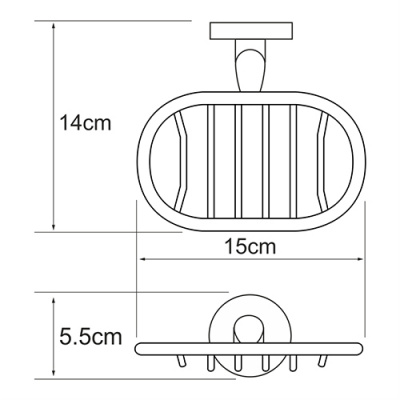 Мыльница решетка WasserKRAFT Rhein K-6269, хром