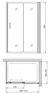 Душевой уголок Gemy Victoria S30131B/A2