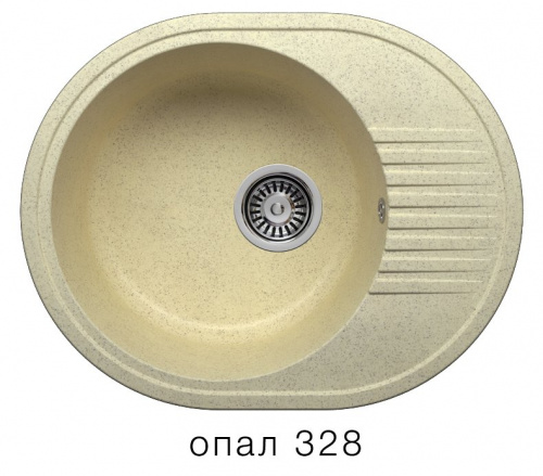 Кухонная мойка Polygran F-22 опал, 57,5х46х20